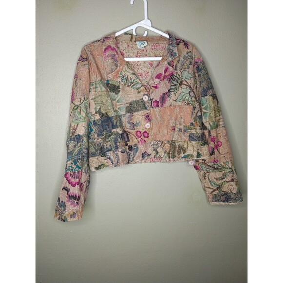 jaded gypsy Women's Size L/XL Evening Gardens Walk Jacket Shabby Chic Boho